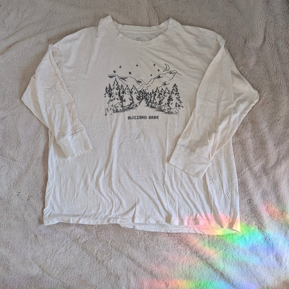 Aerie “Blizzard Babe” long sleeve sleep shirt Size